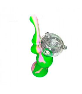 PIPA SILICONA CON CAZUELETA DE CRISTAL DE 12 CM