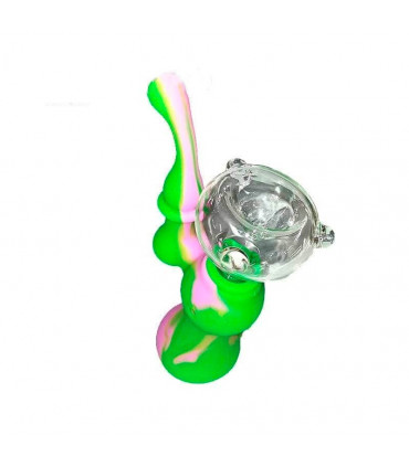 PIPA SILICONA CON CAZUELETA DE CRISTAL DE 12 CM