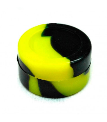 Bote de silicona antiadherente para extracciones de BHO. Azul y blanco.