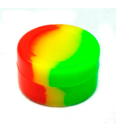 Bote de silicona antiadherente para extracciones de BHO. Rojo y verde.