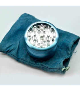 Grinder para marihuana con polinizador y tapa transparente. Colores.